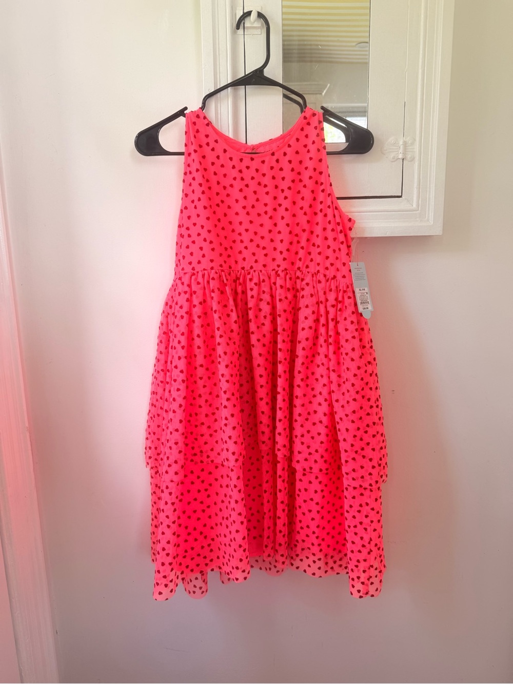Target Neon Pink Sleeveless Heart Print Dress